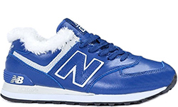 New Balance 574 Blue Winter зимние с мехом синие